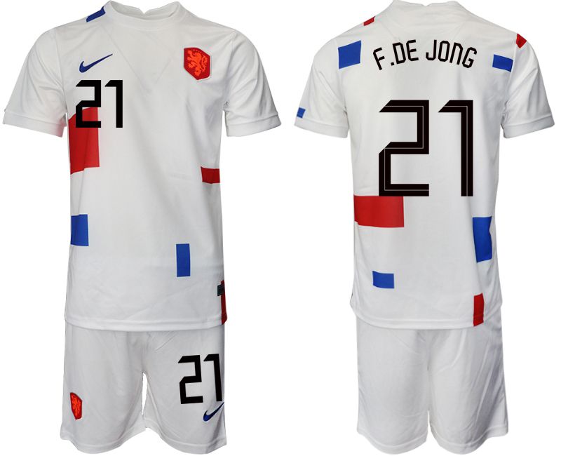 Men 2022 World Cup National Team Netherlands away white 21 Soccer Jersey